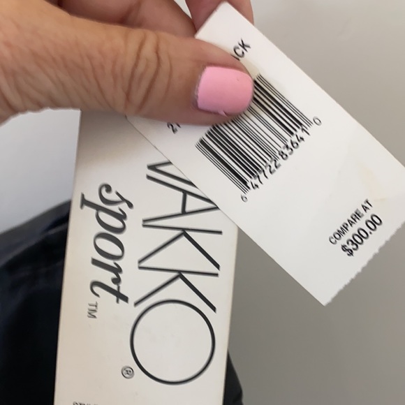 Y2K New VAKKO Vintage  Black leather pants NWT size 8 - Picture 4 of 9